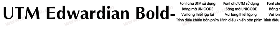 UTM Edwardian Bold字体转换